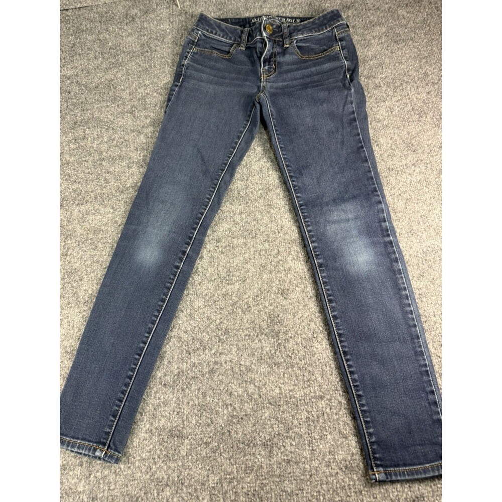 American Eagle Jegging Jeans Women' 0 Short Dark Wash Stretch Skinny Denim